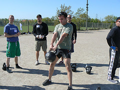 Kettlebell Swinging For Time And Reps!